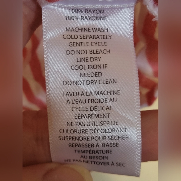 Beachlunchlounge Striped L Red and White Bell Sleeve Blouse Size Medium - Picture 7 of 7